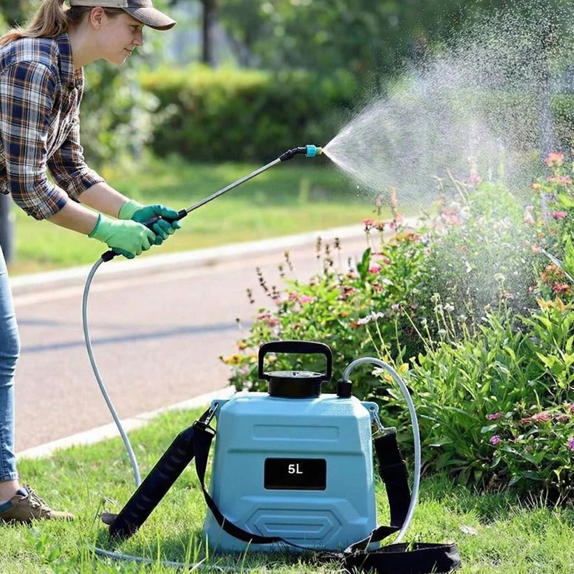 Akku-Gartenspritze mit 5L Tank und Verstellbaren Düsen
