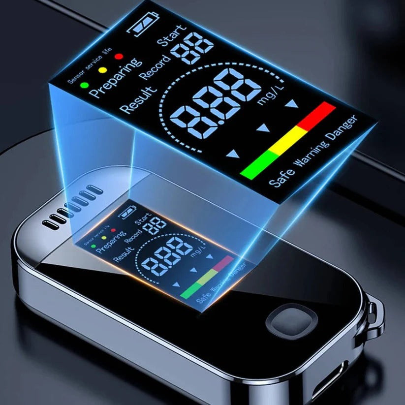 Intelligenter Alkoholtester mit LCD-Anzeige und Sensortechnologie ohne Kontakt