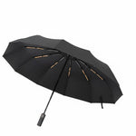 Kompakter Regenschirm mit großem Griff, 96 cm Durchmesser