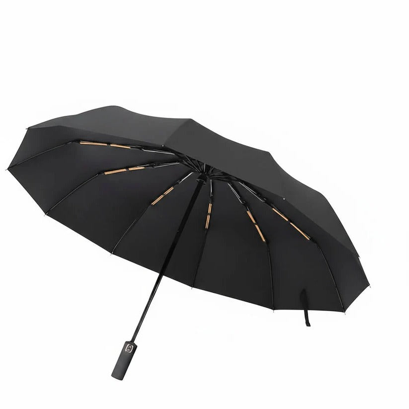Kompakter Regenschirm mit großem Griff, 96 cm Durchmesser