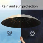 Kompakter Regenschirm mit großem Griff, 96 cm Durchmesser