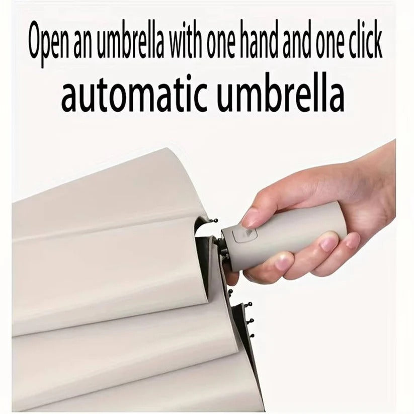 Kompakter Regenschirm mit großem Griff, 96 cm Durchmesser