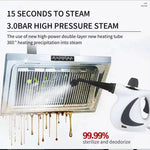 Kompakter Dampfreiniger 1050W mit 3 Bar Druck und Bürstenaufsätzen