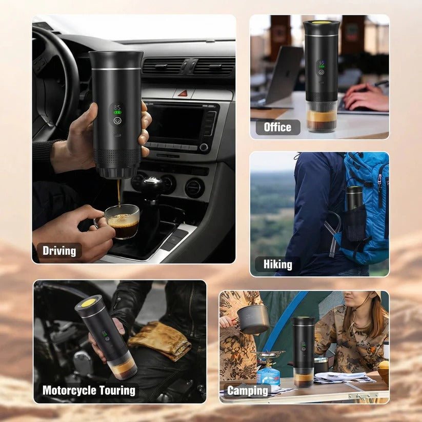 Tragbare 20 Bar Espressomaschine für Kapseln und gemahlenen Kaffee