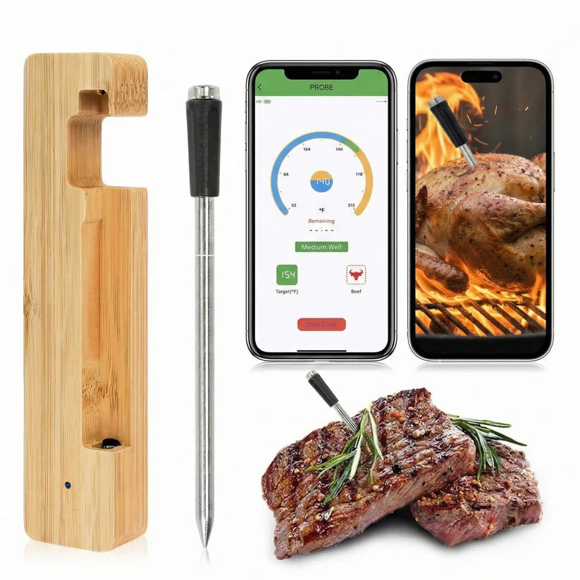 Kabelloses Fleischthermometer mit App-Steuerung für Grill und BBQ