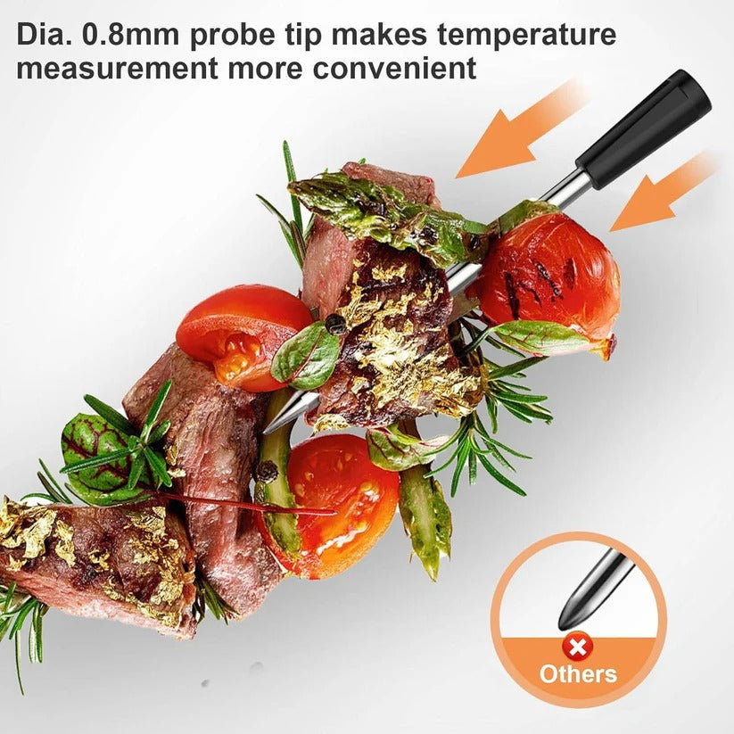 Kabelloses Fleischthermometer mit App-Steuerung für Grill und BBQ