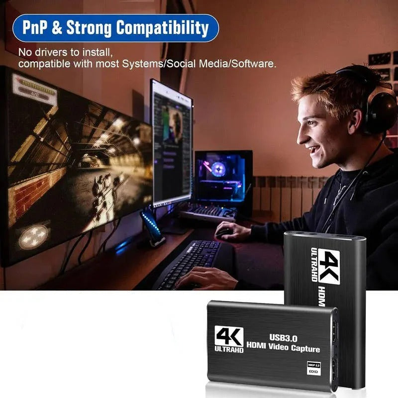 4K HDMI zu USB 3.0 Capture-Gerät für nahtloses Streaming