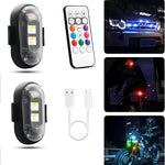 Wiederaufladbares RGB LED Blinklicht mit Fernbedienung