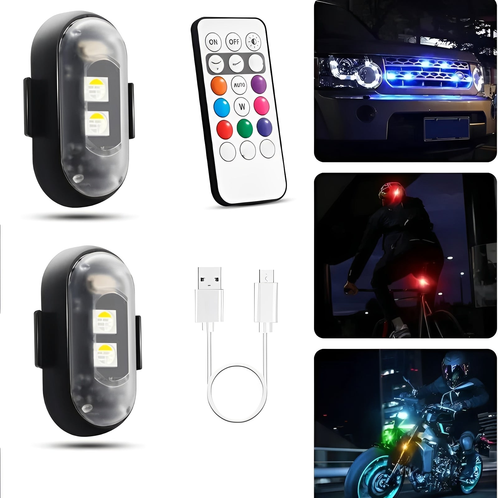 Wiederaufladbares RGB LED Blitzlicht mit Fernbedienung