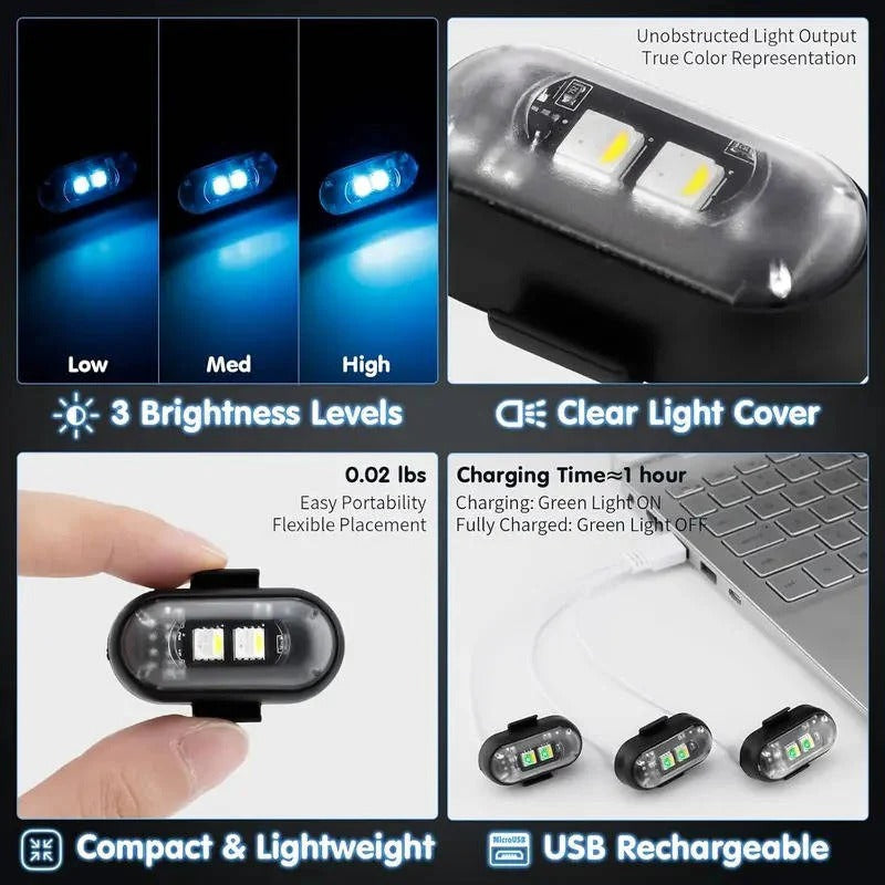 Wiederaufladbares RGB LED Blitzlicht mit Fernbedienung