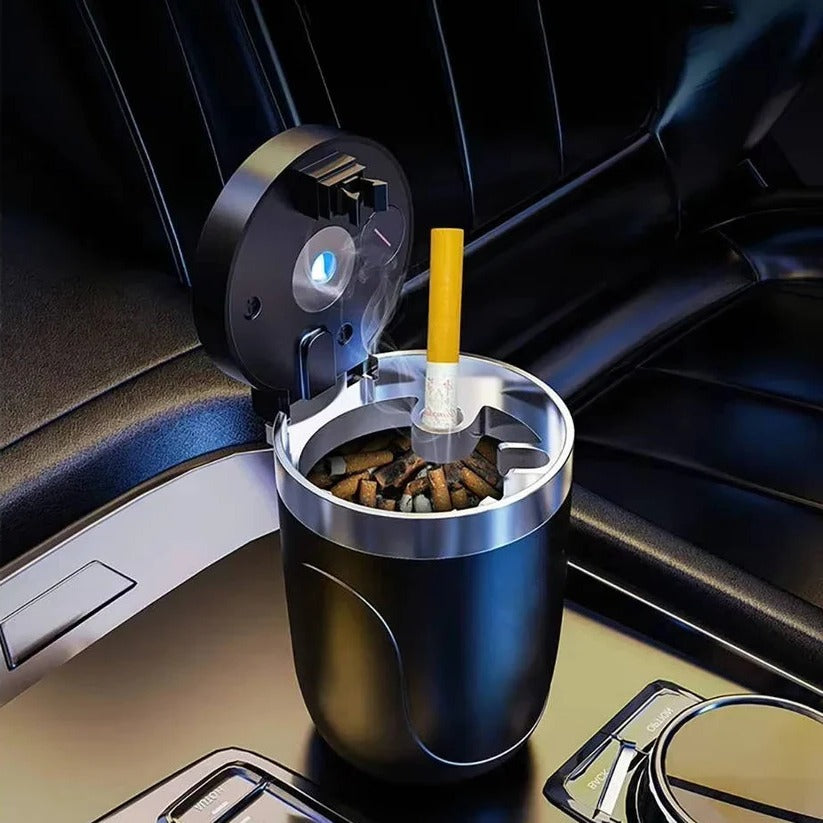 Praktischer Aschenbecher mit LED-Beleuchtung für Autos
