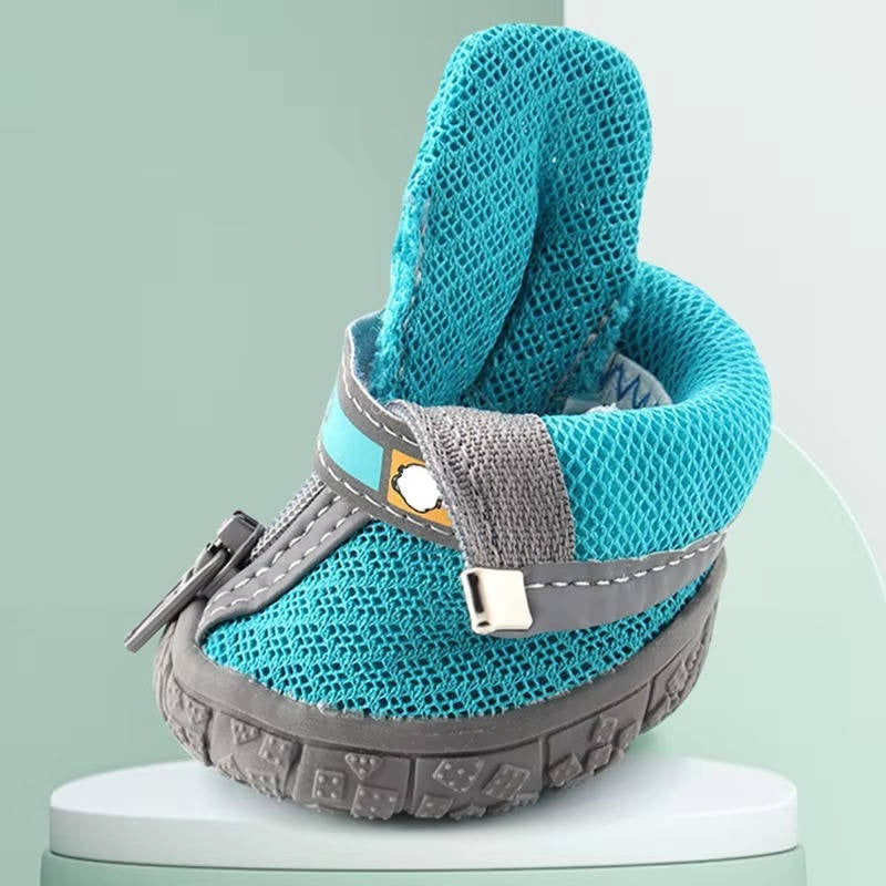 Wasserfeste, Atmungsaktive Hundeschuhe mit Rutschfester Sohle – 4er Set