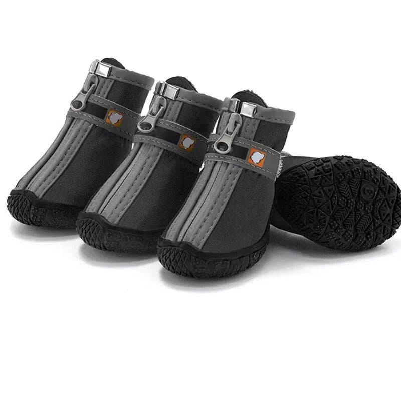 Wasserfeste, Atmungsaktive Hundeschuhe mit Rutschfester Sohle – 4er Set