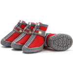 Wasserdichte Atmungsaktive Hundeschuhe mit Rutschfester Sohle – 4er Set