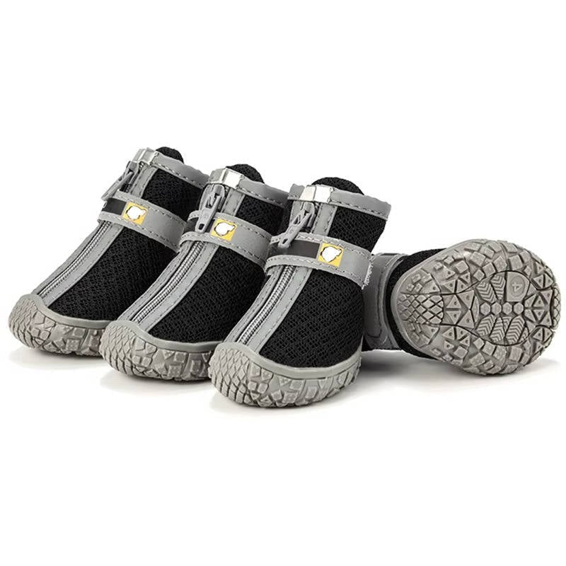 Wasserfeste, Atmungsaktive Hundeschuhe mit Rutschfester Sohle – 4er Set