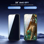 Zweierpack Datenschutz-Displayschutzfolie aus gehärtetem Glas für iPhone-Modelle