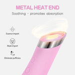 Wiederaufladbare Silikon-Gesichtsreinigungsbürste mit Heizmassage und Vibrationspeeling