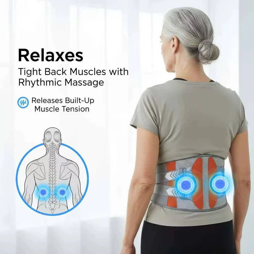 Bequemer Rückenstützgürtel mit Wärme- und Massagefunktion