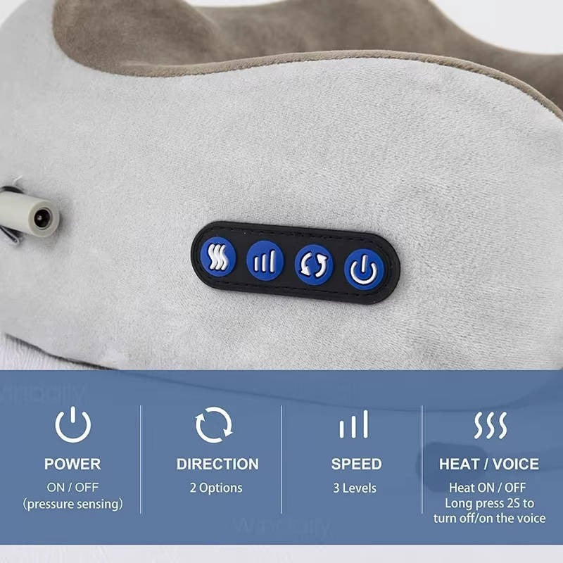 Reise Nackenstütze mit integriertem Massager für entspannte Momente