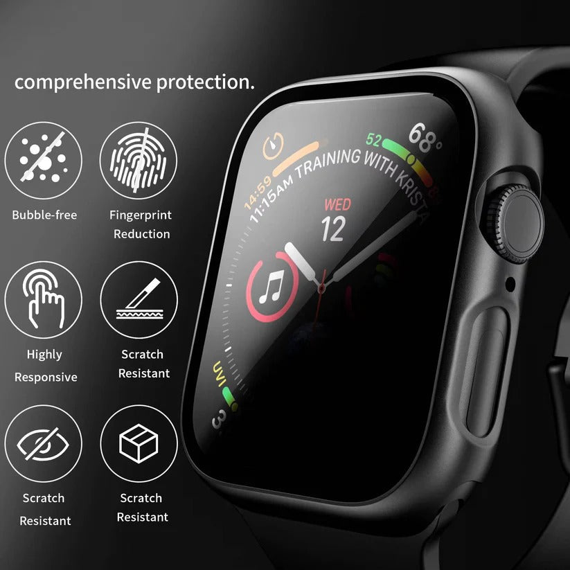 Schutzfolie für Apple Watch mit Blickschutz und Ladezugang
