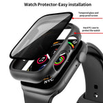Schutzfolie für Apple Watch mit Blickschutz und Ladezugang
