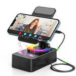 All-in-One Bluetooth Lautsprecher mit Handyhalterung und LED-Beleuchtung