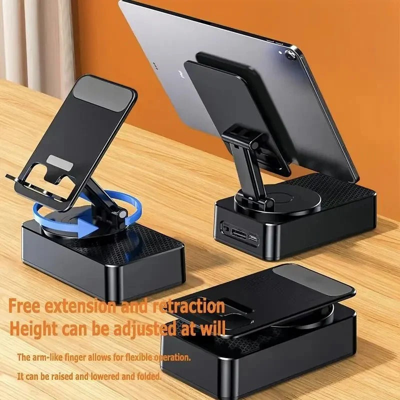 All-in-One Bluetooth Lautsprecher mit Handyhalterung und LED-Beleuchtung