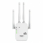 Dualband WLAN Verstärker mit 4 Antennen und Ethernet-Anschluss für optimierte Abdeckung im ganzen Haus