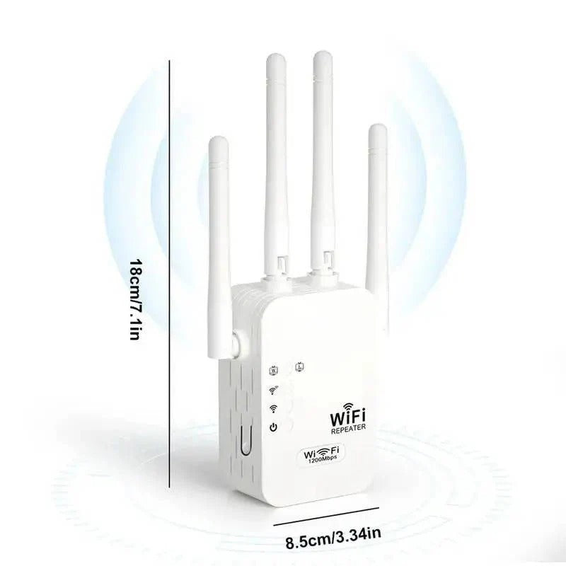 WLAN-Reichweitenverlängerer mit 6 Antennen und Ethernet-Anschluss für das gesamte Zuhause
