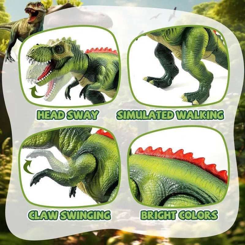 Fernsteuerbarer T-Rex Dinosaurier mit Nebeleffekten und LED-Lichtern