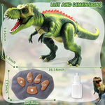 Fernsteuerbarer T-Rex Dinosaurier mit Nebeleffekten und LED-Lichtern