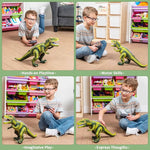 Fernsteuerbarer T-Rex Dinosaurier mit Nebeleffekten und LED-Lichtern