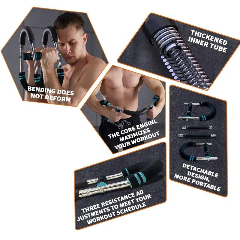 Verstellbarer Widerstandstrainer für Brust und Arme – 60-90 lbs