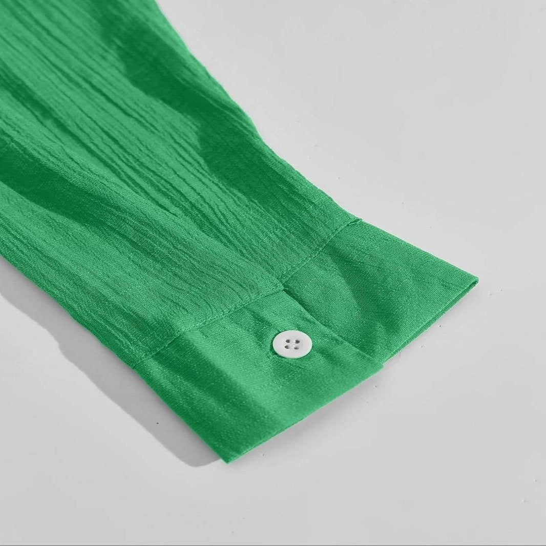 Luftiges Set mit Knopfleiste und Shorts für Frauen