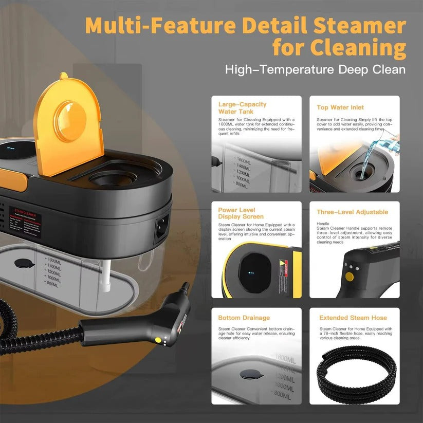 Handheld Dampfreiniger für Zuhause und Auto mit 3BAR Druck