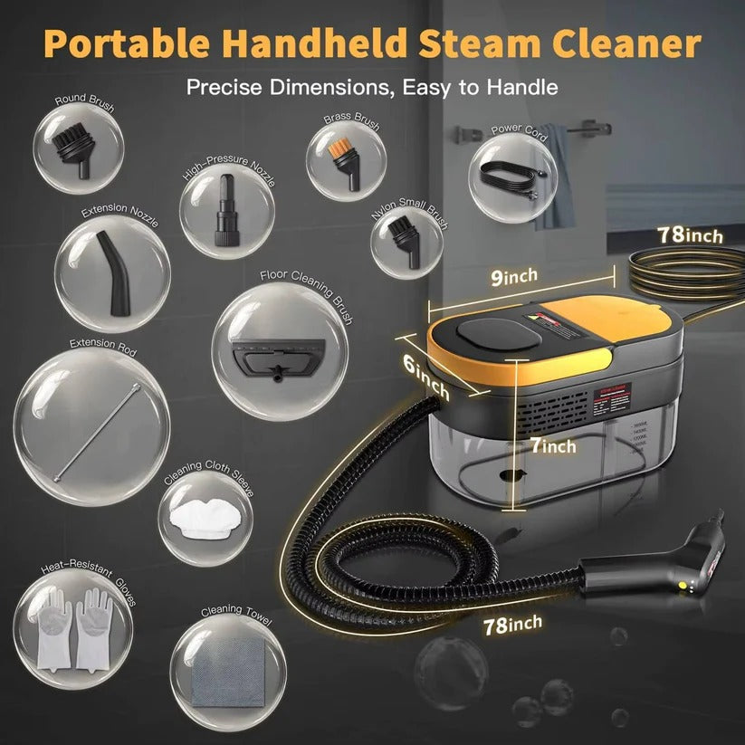 Handheld Dampfreiniger für Zuhause und Auto mit 3BAR Druck