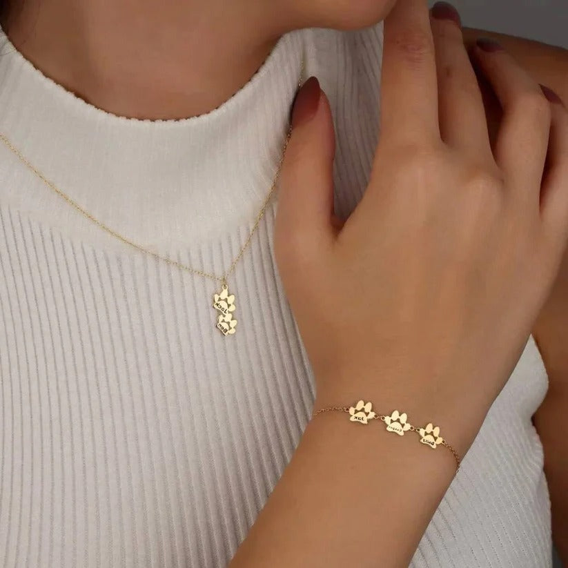 Persönliches Pfotenabdruck-Armband aus Edelstahl – Ein Zeichen der Liebe