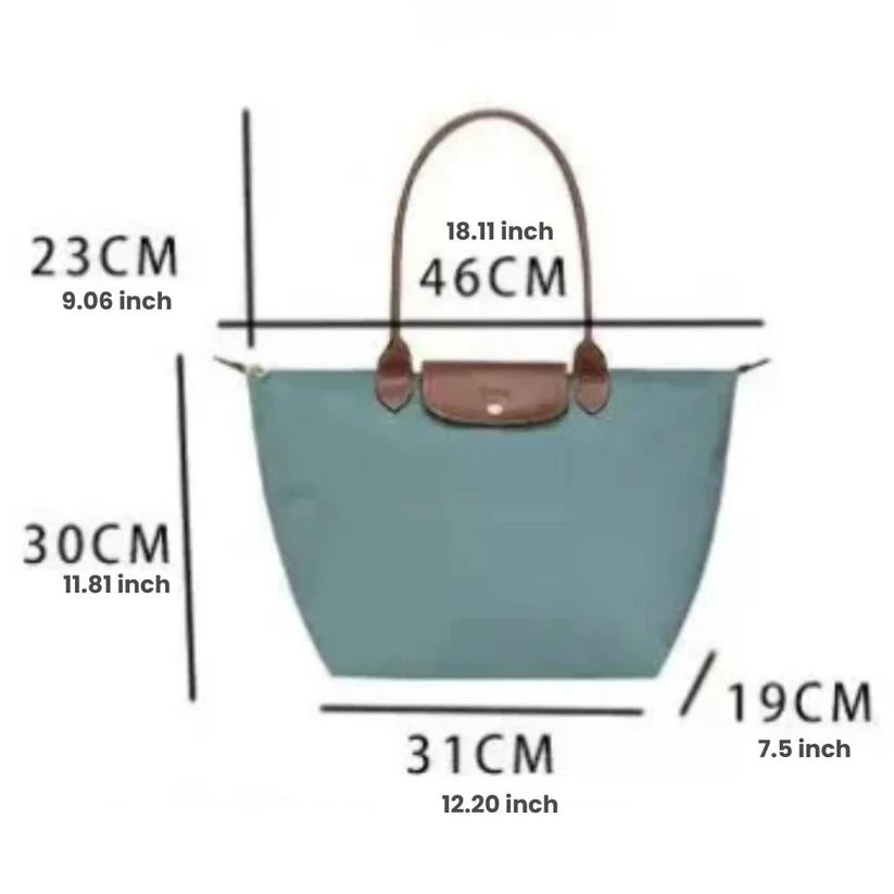 Vielseitige Schultertasche aus strapazierfähigem Material in neun Farben
