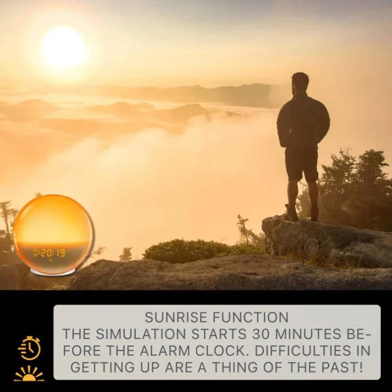 Intelligente Weckuhr mit Sonnenaufgangs- und Sonnenuntergangssimulation