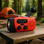 Notfallradio mit Kurbel, LED-Taschenlampe und Powerbank-Funktion