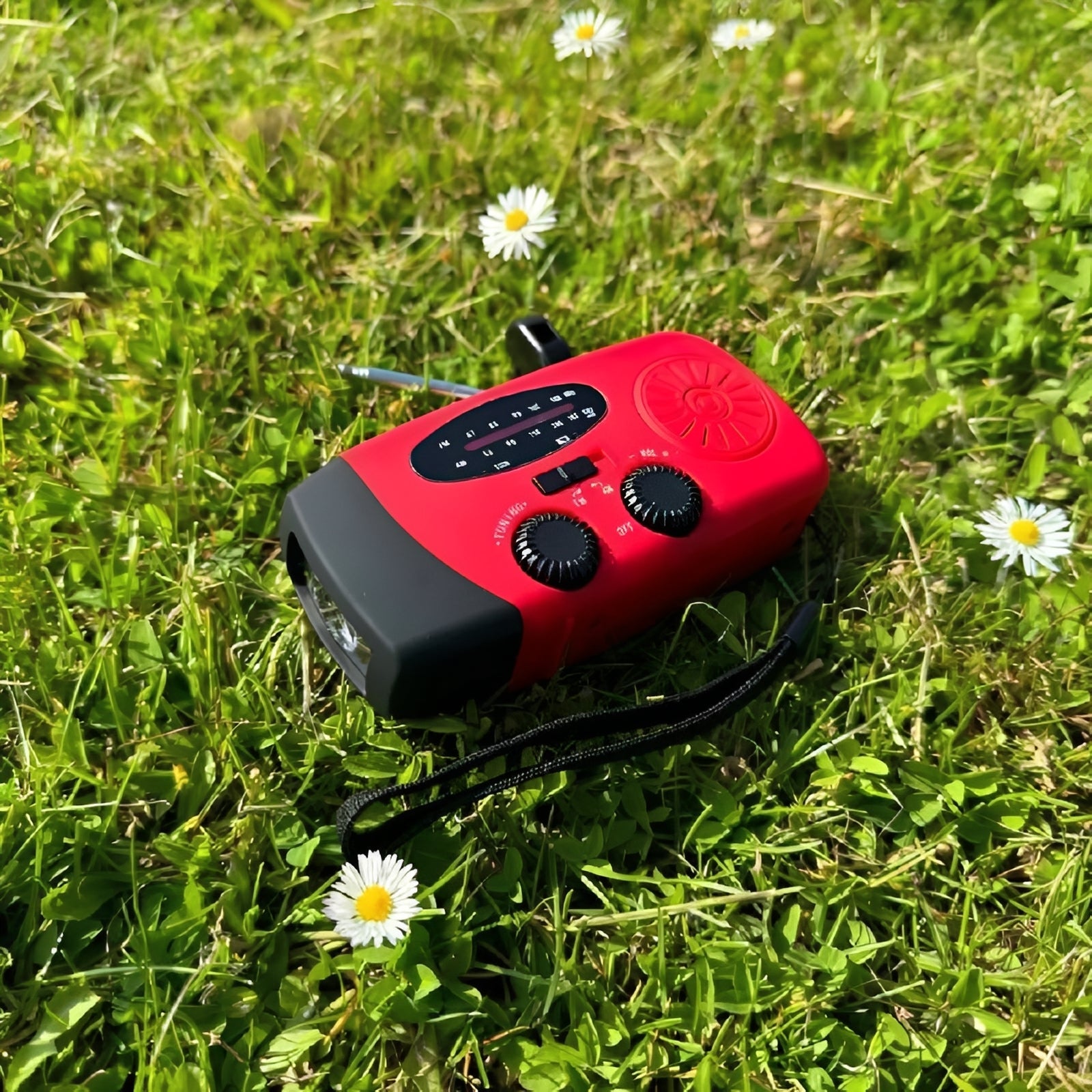 Notfallradio mit Kurbel, LED-Taschenlampe und Powerbank-Funktion