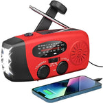 Notfallradio mit Kurbel, LED-Taschenlampe und Powerbank-Funktion