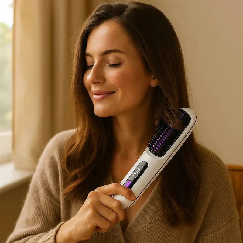 Keramische Haarglättungsbürste mit Anti-Frizz-Funktion für schnelles Styling