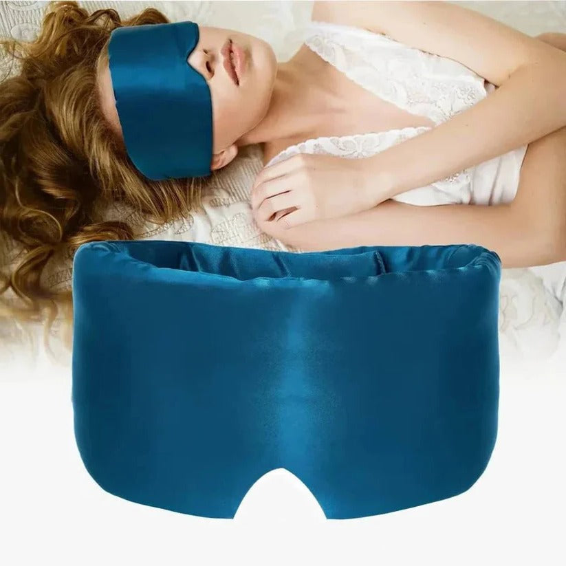 Ergonomische Seidenaugenmaske für tiefen Schlaf und totale Dunkelheit