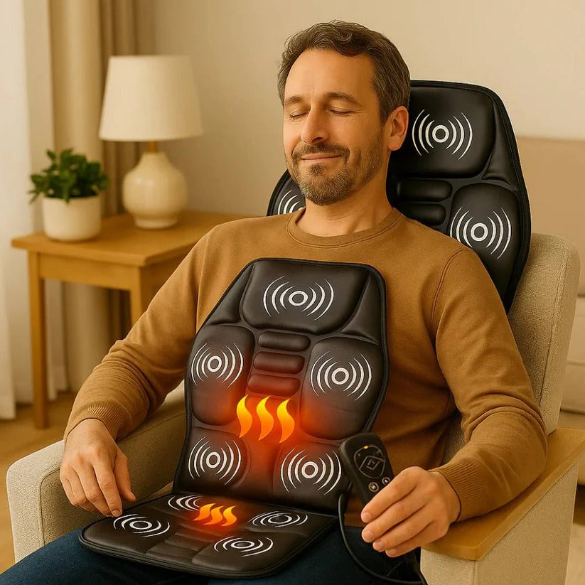 Erholsamer Massage-Sitzauflage mit Wärmefunktion und Fernbedienung