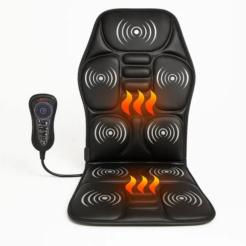 Vibrationsmassage-Sitzkissen mit Wärme und Fernbedienung für Rücken- und Nackenentspannung