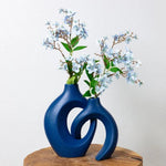 Handgefertigte Keramikvase mit Geflecht-Design für Blumenarrangements