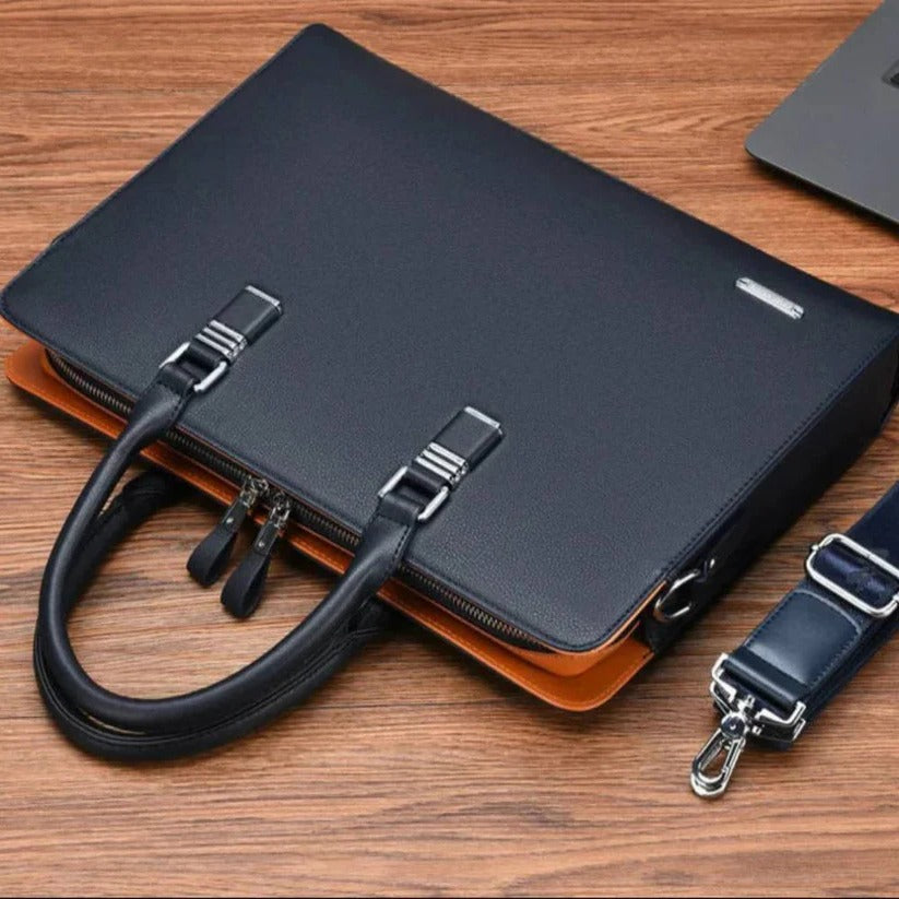 Elegante Leder-Laptoptasche für Männer – Ideal für 14 bis 15 Zoll Laptops