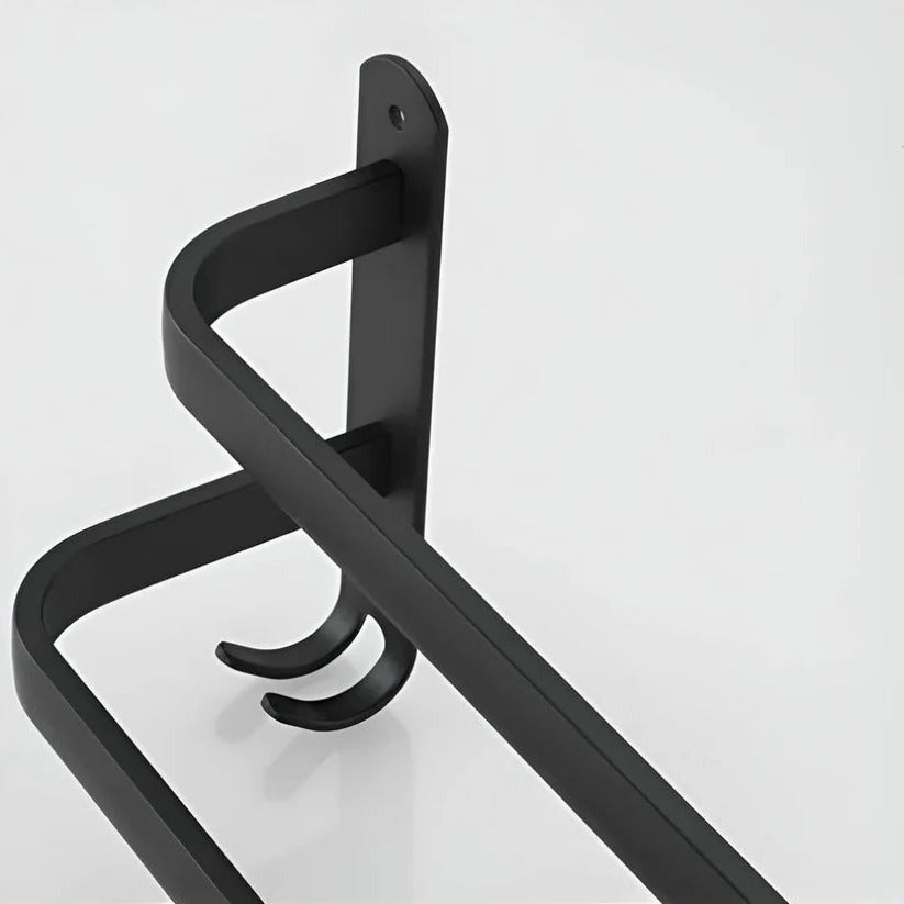 Wandmontierter Handtuchhalter aus Aluminium mit 3 Ablagen für das Badezimmer
