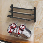 Wandmontierter Handtuchhalter aus Aluminium mit 3 Ablagen für das Badezimmer